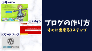 ブログの作り方|すぐに出来る3ステップ!【WordPress】